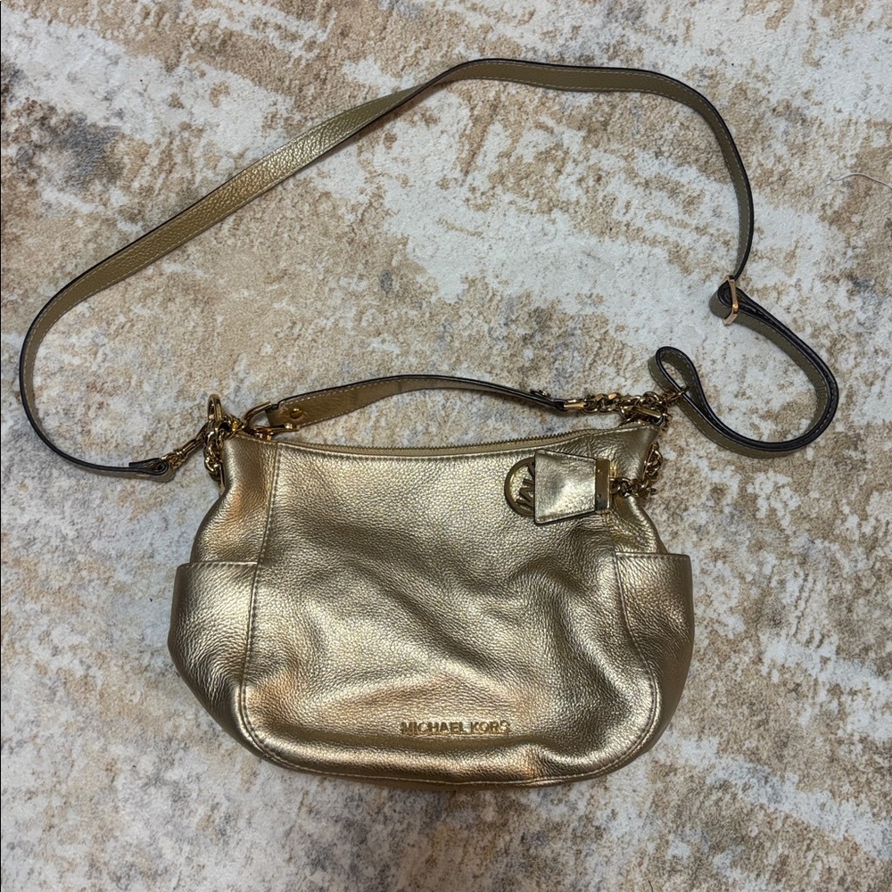 Michael Kors Champagne Gold Leather Purse